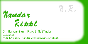 nandor rippl business card